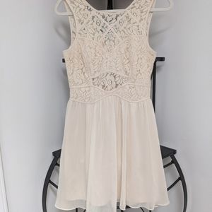 BCBGeneration Lacey Top Flowy Flirty Romantic Mini Slip Style Dress